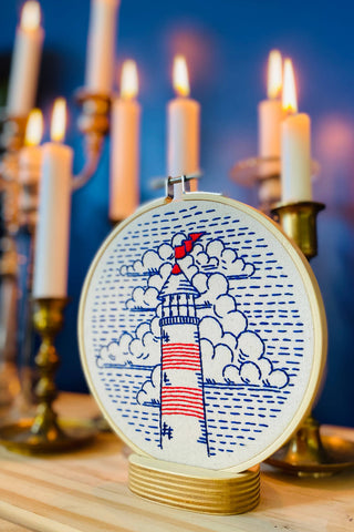 HOOK LINE & TINKER Embroidery Kit - Lighthouse