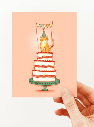 VALERIE BOIVIN Greeting Card - Cake King