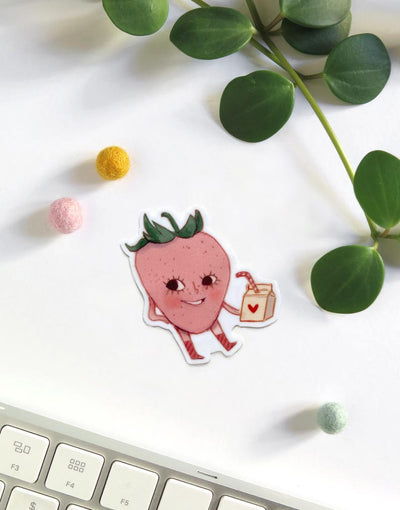 VALERIE BOIVIN Sticker - Strawberry Milk