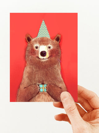 VALERIE BOIVIN Wish Card - Red Bear