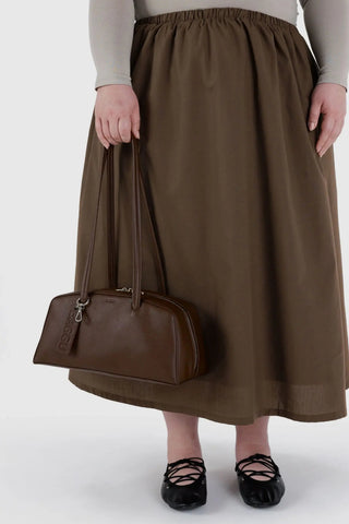 BAGGU Sac Bowler Cuir Recyclé - Brown