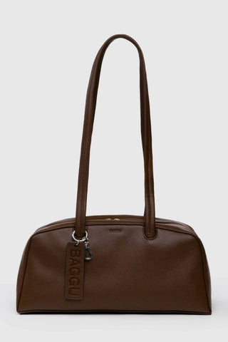 BAGGU Sac Bowler Cuir Recyclé - Brown