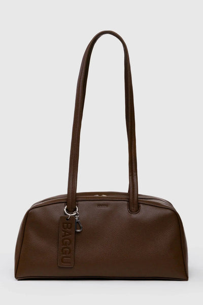 BAGGU Sac Bowler Cuir Recyclé - Brown