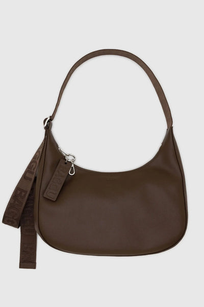 BAGGU Sac Moyen Crescent Cuir Recyclé - Brun