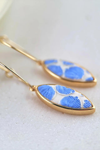 BOUCLE D'OR Boucles d'Oreilles Ellipse Fleur de Cerisier