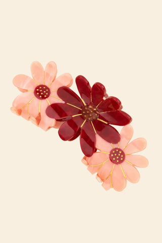 COUCOU SUZETTE Pince à Cheveux - Trio Fleurs Roses