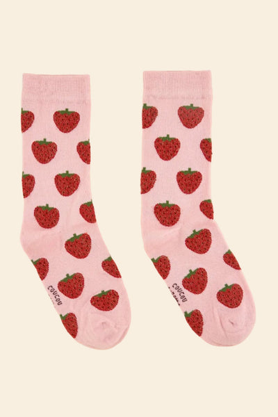 COUCOU SUZETTE Chaussettes - Fraise Paillettes