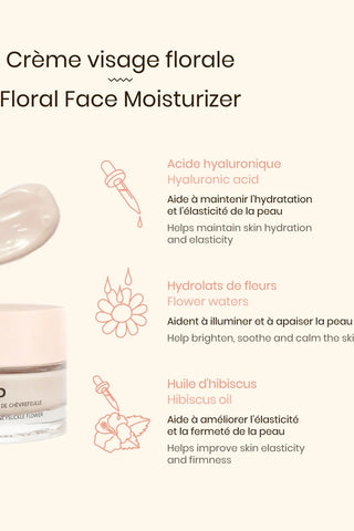 BKIND Crème pour le Visage Floral - Apaisante et Repulpante
