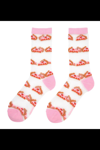COUCOU SUZETTE Chaussettes Transparentes - Tartes aux Fraises