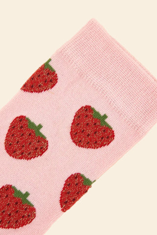 COUCOU SUZETTE Chaussettes - Fraise Paillettes