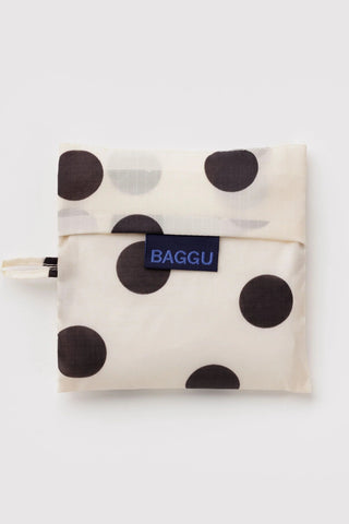 BAGGU Standard Reusable Bag - Black and White Polka Dot