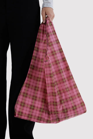 BAGGU Sac Réutilisable Standard - Tartan Rose