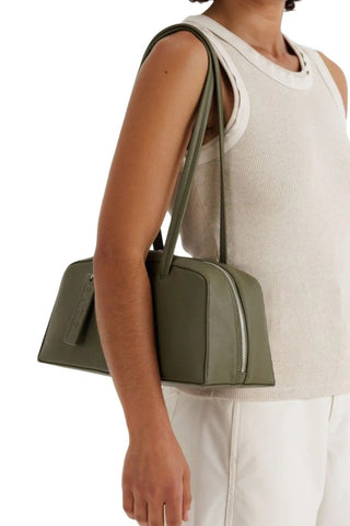 BAGGU Sac Bowler Cuir Recyclé - Vert