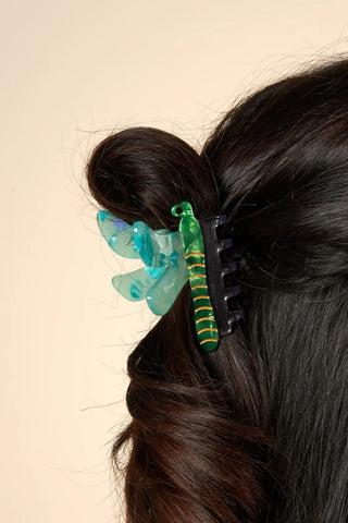 COUCOU SUZETTE Pince à Cheveux Libellule Vert