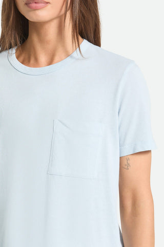 BRIXTON T-Shirt Carefree - Blue Aura