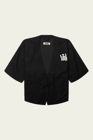 WOODBIRD Veste Kimono Still - Noir
