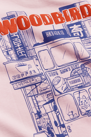 WOODBIRD T-Shirt Juno Tram - Rose