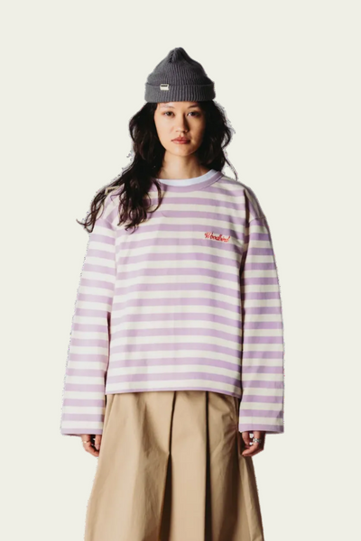 WOODBIRD T-Shirt Joul - Rose et Blanc