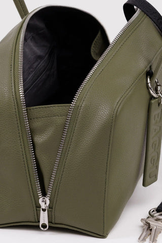 BAGGU Sac Bowler Cuir Recyclé - Vert