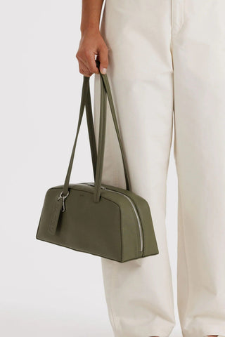 BAGGU Sac Bowler Cuir Recyclé - Vert