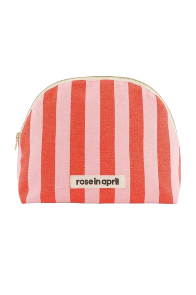 ROSE IN APRIL Trousse de Toilette Margaux - Rayure Tomato et Candy