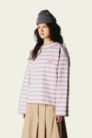 WOODBIRD T-Shirt Joul - Rose et Blanc