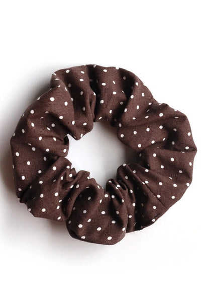 GIBOU Chouchou Tissu Revalorisé - Pois brun