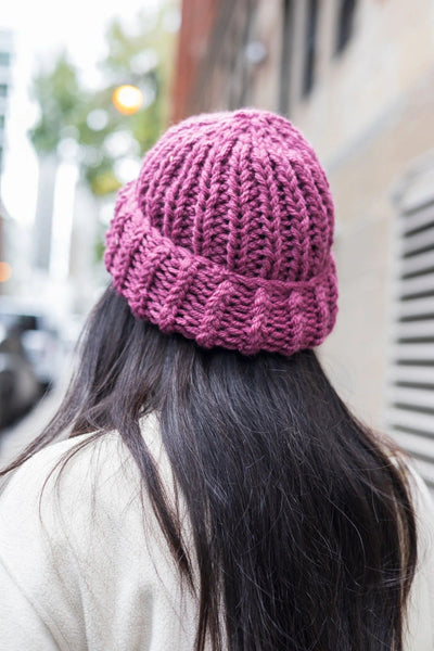 GIBOU Tuque Grosse Mailles - Rose Fushia