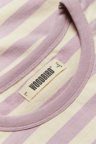 WOODBIRD T-Shirt Joul - Rose et Blanc