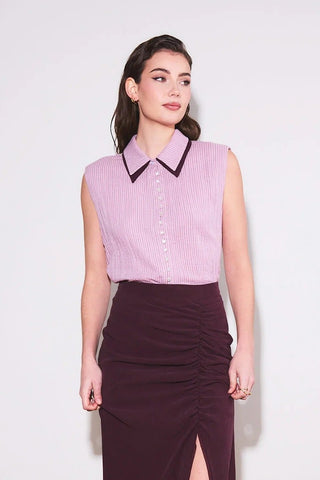 HILARY MACMILLAN Chemise Col Winona - Rose