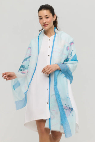 PRINCESSE & DRAGON Bouquet Scarf - Blue