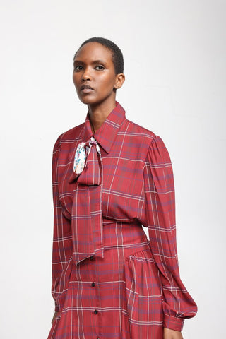 LELE DEBALTZAC Chemise Zoé - Tartan Wine