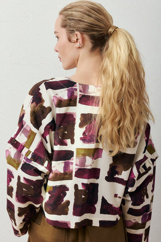 EVE GRAVEL Blouse Emilio - Beetroot