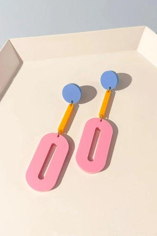 COMBINIST GOOD Boucles d'Oreilles Pendante Ovale