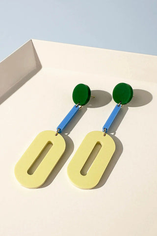 COMBINIST GOOD Boucles d'Oreilles Pendante Ovale
