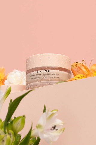 BKIND Crème pour le Visage Floral - Apaisante et Repulpante