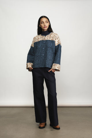 JENNIFER GLASGOW Veste Chevronne - Fleuris Indigo