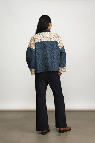 JENNIFER GLASGOW Veste Chevronne - Fleuris Indigo