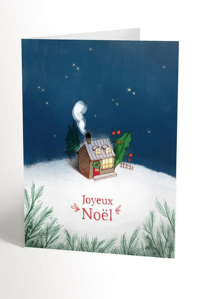 VALERIE BOIVIN Carte de Souhait - Maison d'hiver