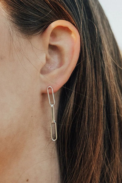 SARAH BIJOUX Boucles d'Oreilles Chaine Trombone