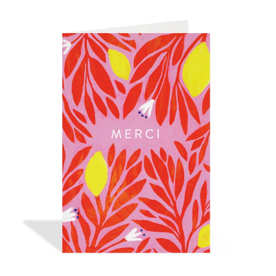 HALFPENNY POSTAGE Mini Carte Florale « Merci »