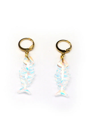 DCONSTRUCT Boucles d'Oreilles Mini Arêtes de Poisson