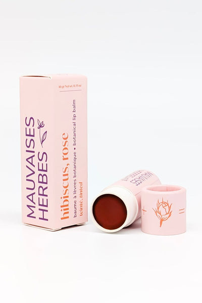 LES MAUVAISES HERBES Baume à lèvre - Hibiscus et Rose