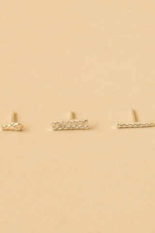 LA MANUFACTURE Boucle d'Oreilles Trio Taquet - Argent