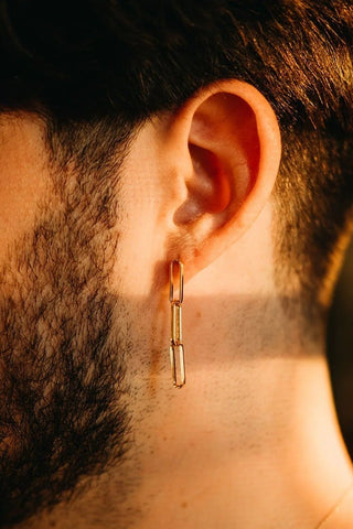 SARAH BIJOUX Boucles d'Oreilles Chaine Trombone