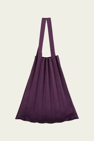 PLEATS MAMA Sac Tote Bag Solid - Mulberry