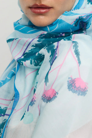 PRINCESSE & DRAGON Bouquet Scarf - Blue