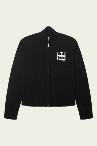 WOODBIRD Cardigan Zippé Fang - Noir