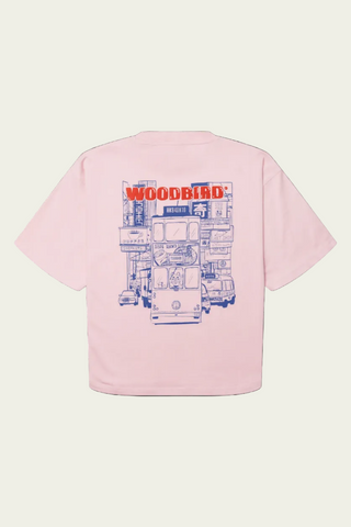 WOODBIRD T-Shirt Juno Tram - Rose