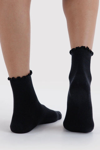 BAGGU Chaussettes Laitue Lot de 2 - Noir